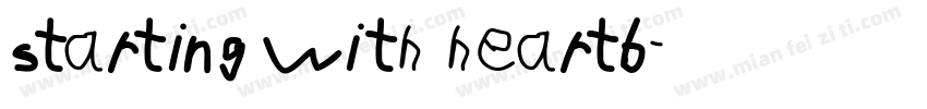 starting with heartb字体转换